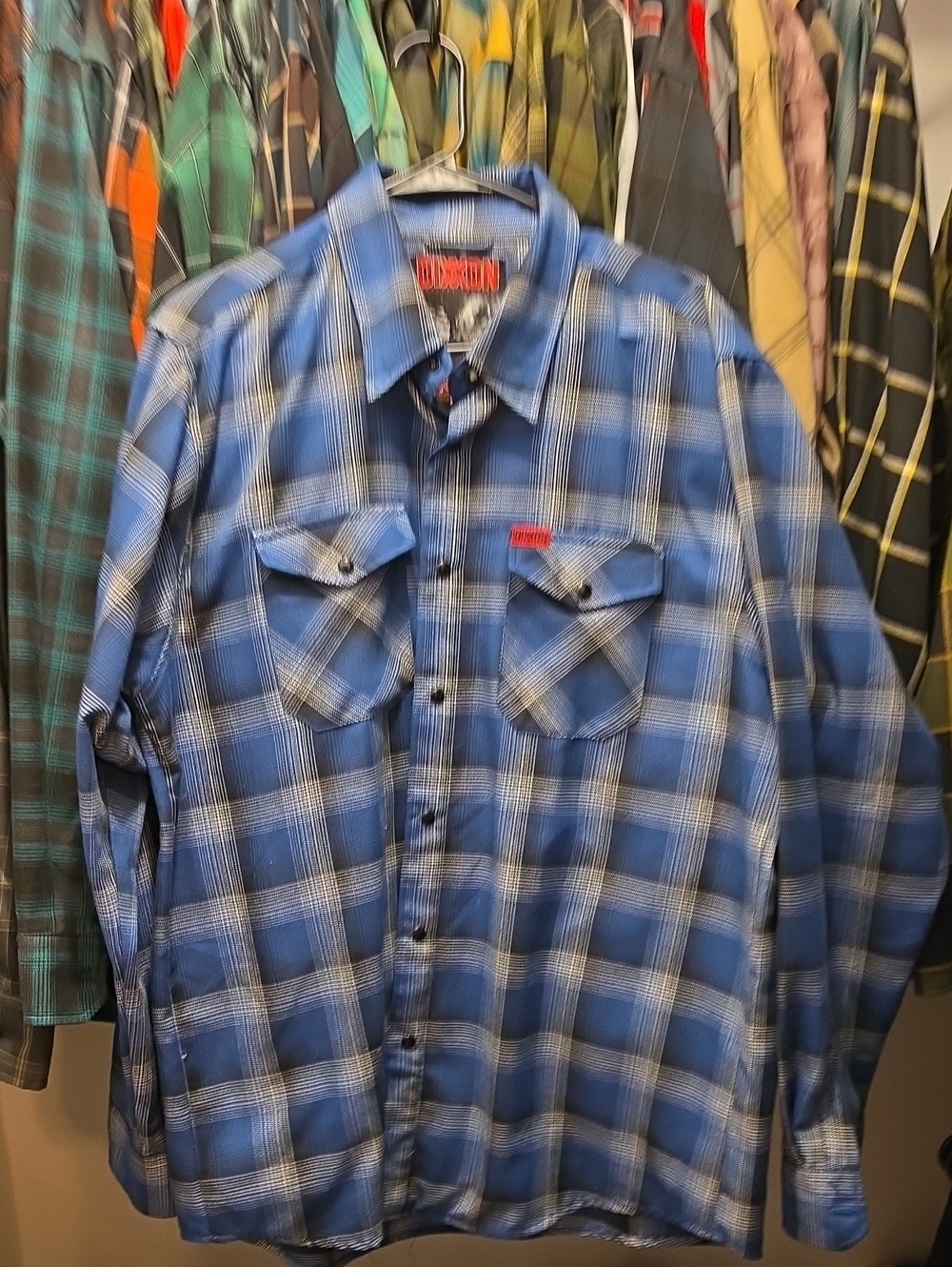 Dixxon Michael Blue Plaid Men's Button-Up Shirt